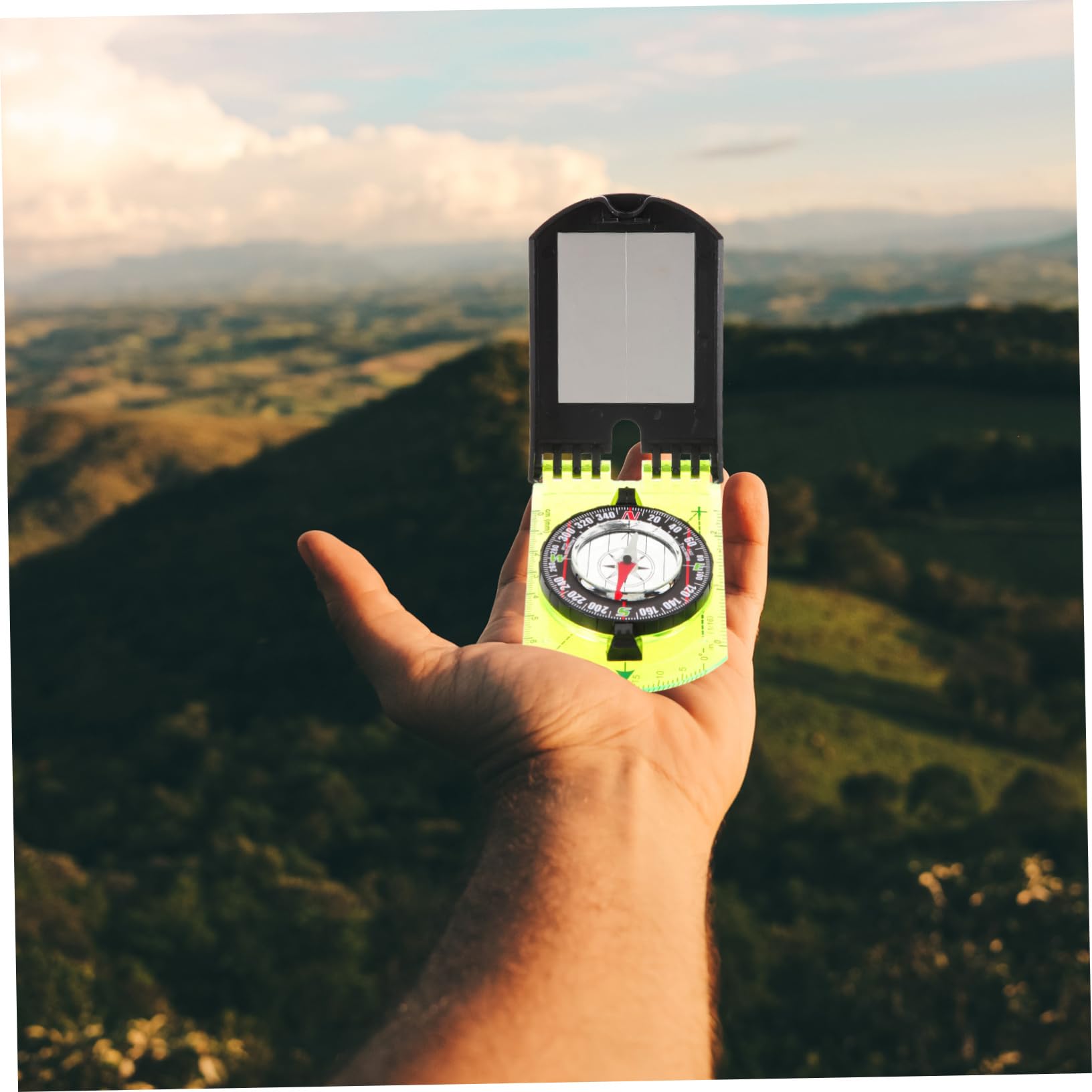 Thump Loop Compass Safe-t Compass Thumb Compass For Hiking & Navigation - Compact Acrylic ...