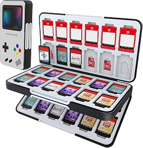 HEIYING Game Card Case for Nintendo Switch 2 / Switch OLED,Customized Pattern Portable Switch Game Holder with 48 Game Card Slots and 24 Micro SD Cards Slots