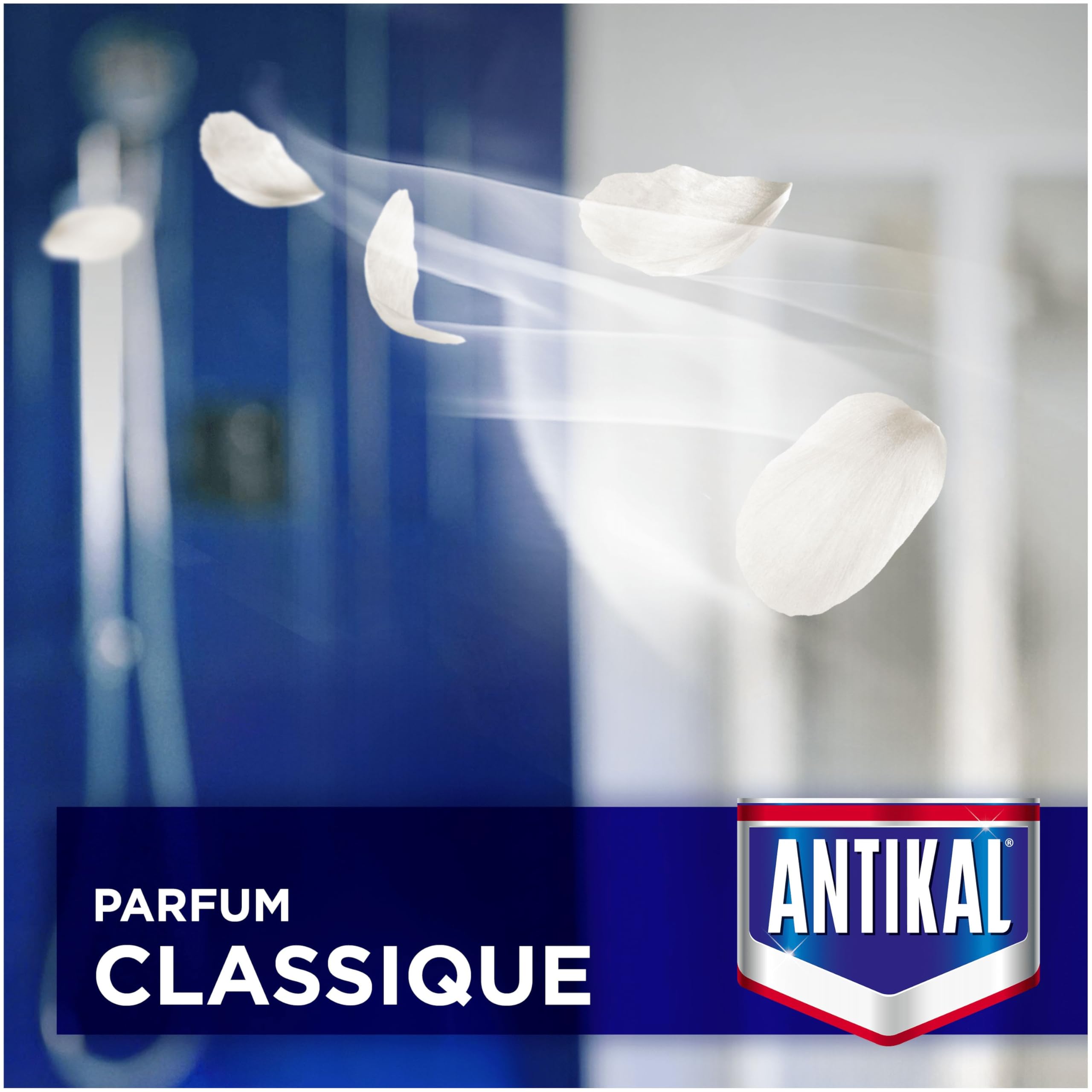 Antikal Gel pour Salle de Bain (750ml x15), Technologie Anti-Gouttes, Élimine Jusqu’à 99.99% Du Calcaire, Parfum Classique