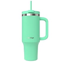Contigo Bottiglia termica 1200 ml con manico e cannuccia, Borraccia isolata in acciaio inossidabile con coperchio, Raffredda per 29 ore, Tazza termica, Senza BPA, Reef
