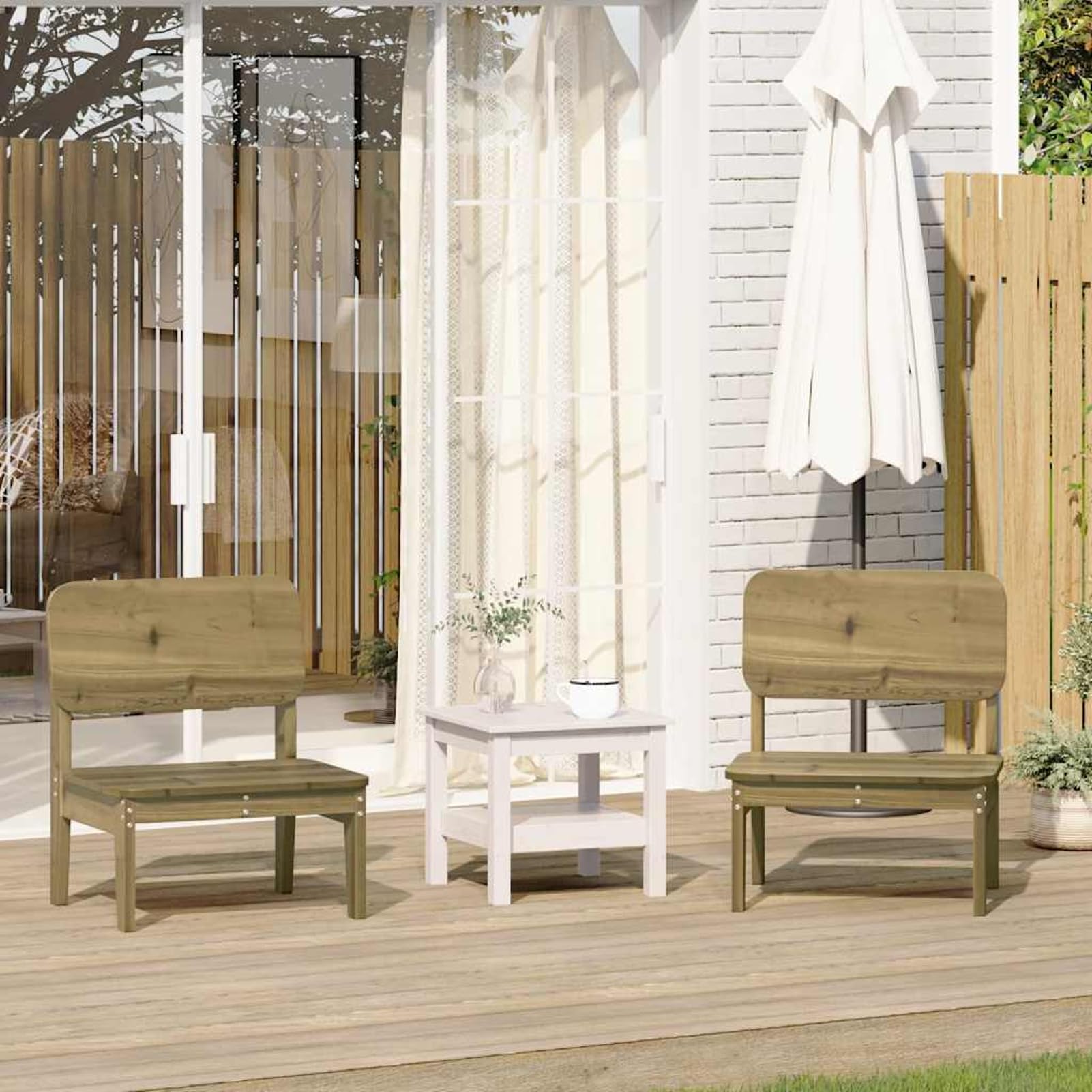 Chaise de jardin en pin pour vos moments de détente sur la terrasse