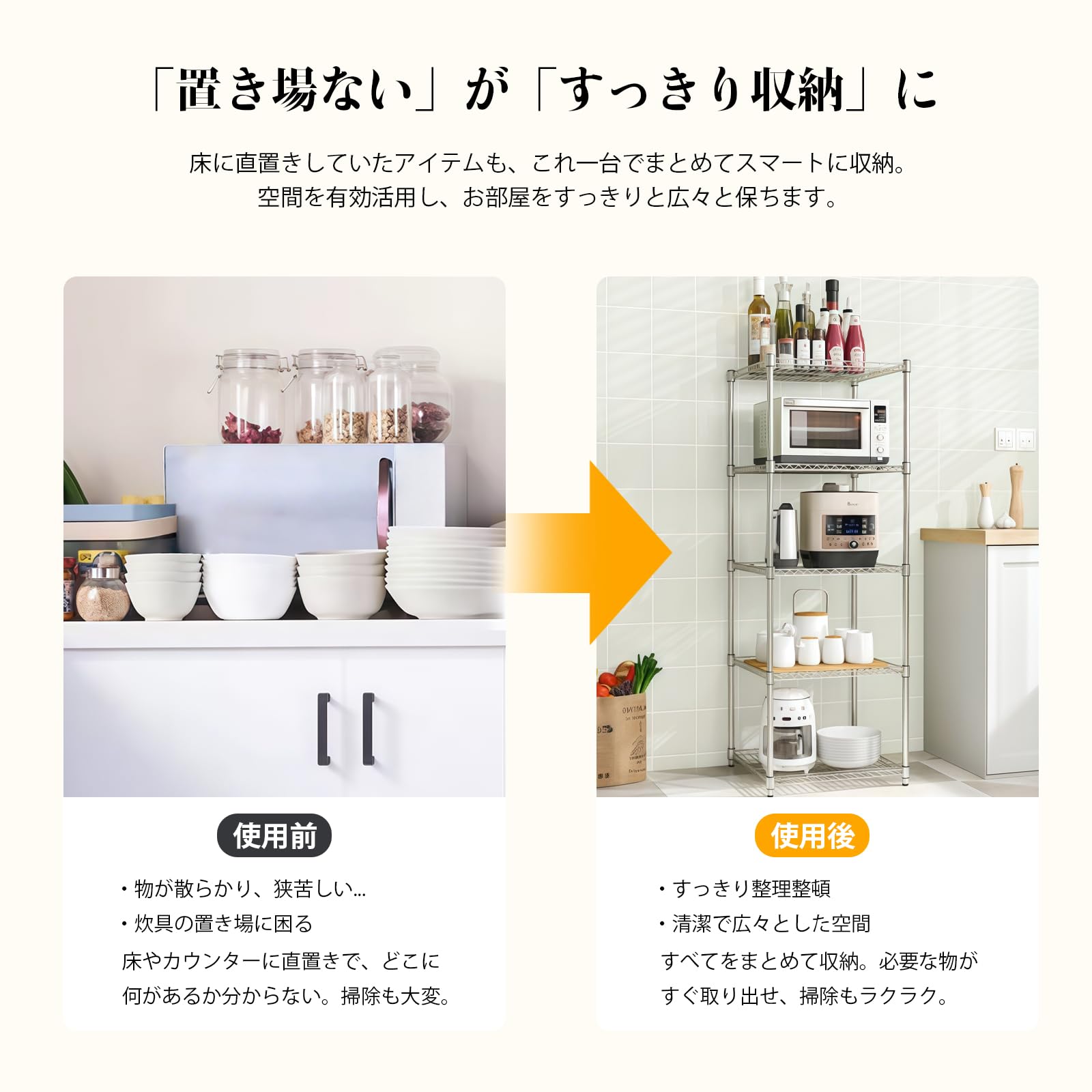 Amazon.co.jp: DODOSOSO スチールラック 5段 幅40×奥行40×高さ120cm