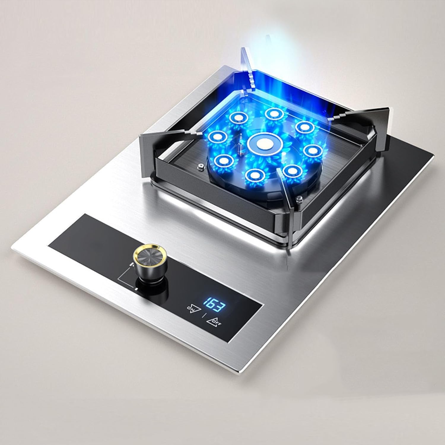 Estufa de Gas 1 Puesto 5.2kW con Vidrio Templado para Cocina