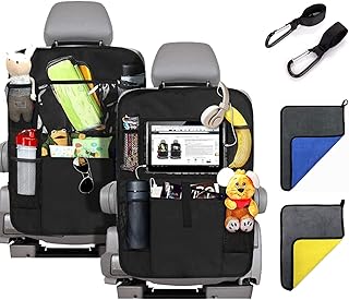 PewinGo Organizer Auto, Proteggi Sedili Auto Bambini, 600D Panno Oxford Ispessito Protezione Impermeabile e Facile Da Pulire, 10