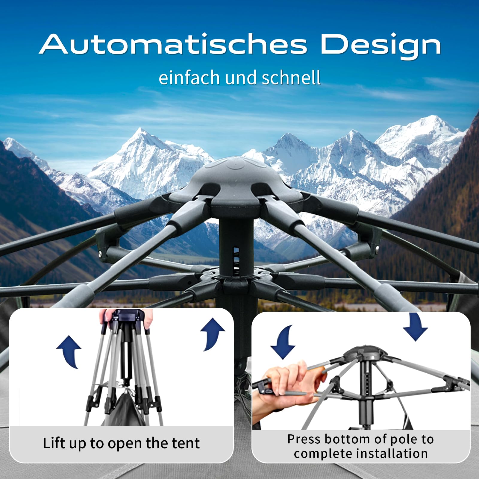 Amazon.co.jp: Hewolf 2/3/4人用キャンプテント - インスタント