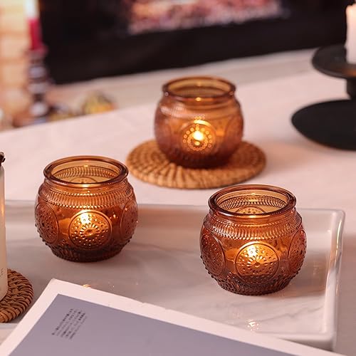 Miniatura 4 de LAMORGIFT 36 portavelas votivas de vidrio a granel, portavelas de cristal para decoración de centros de mesa de boda, portavelas transparentes,