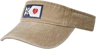 Flag of Creve Coeur, Missouri Sun Visor Hats for Women Men Adjustable Cooling Sports Sun Hats Cotton Golf Cap