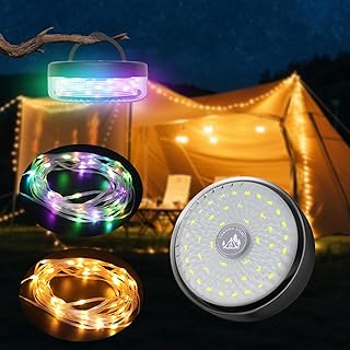 Cadena de luces para camping, L21, color negro
