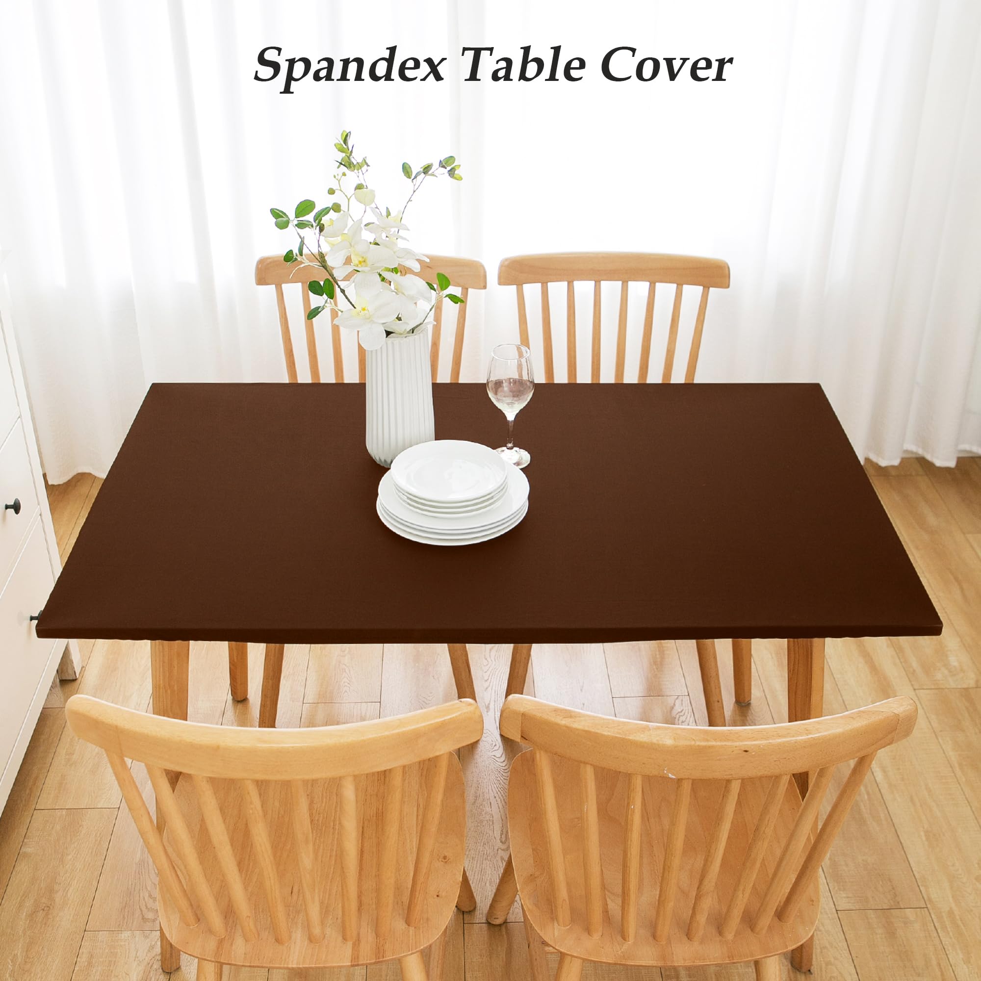 Nappe De Table Carrée Ajustée En élasthanne Extensible Avec Bord