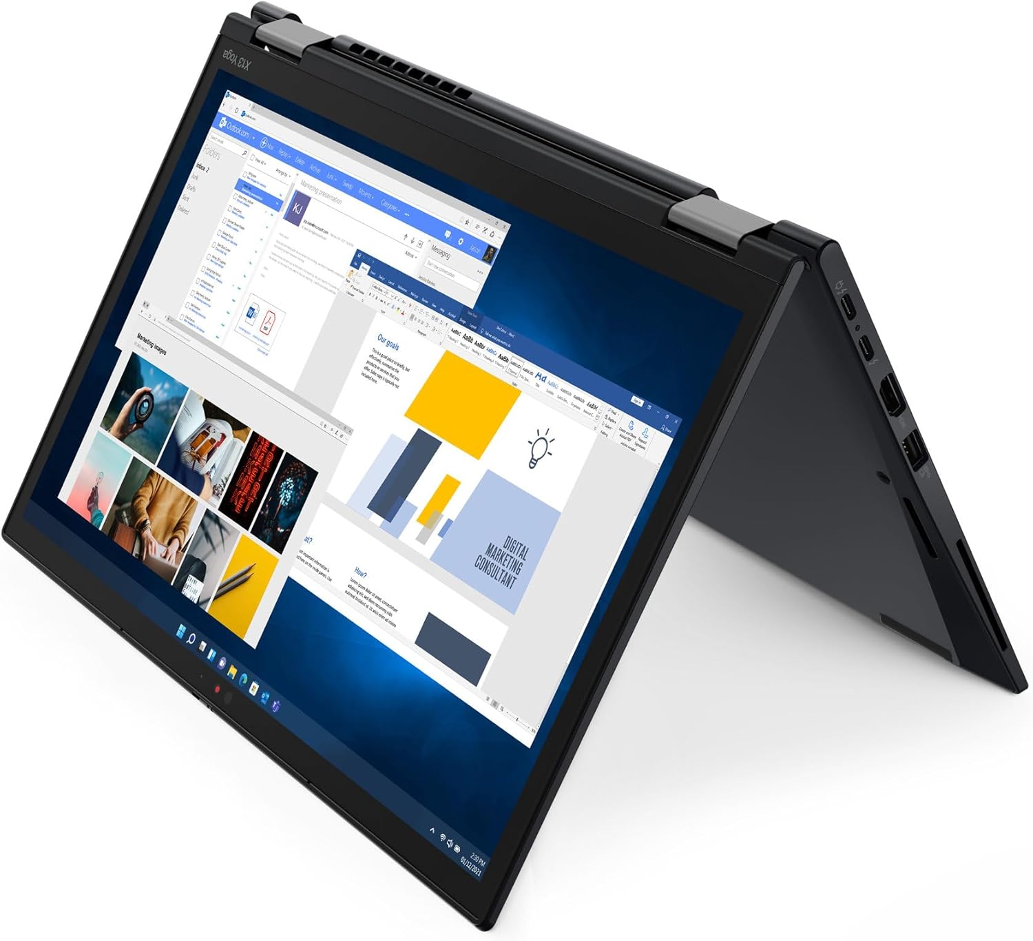 Lenovo ThinkPad X13 Yoga Gen 3 Touchscreen Laptop, Intel Core i5-1245U, 16GB DDR4, 512GB SSD, Backlit Keyboard, HDMI, 13.3" Full HD Display, 2 in 1 Laptop Windows 11 Pro (Renewed)