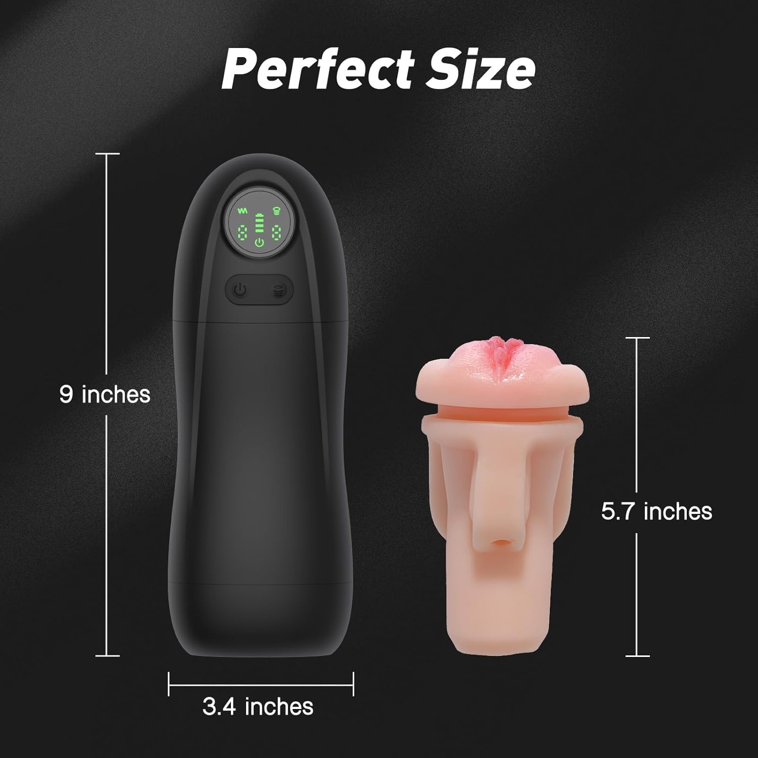 Tracy's Dog Male Masturbator Sucking Sex Toys for Men, Realistic Pocket Pussy Penis Pump with 9 Vibration & 4 Suction Modes, LCD Display Male Stroker Adult Toys Blowjob Sex Machine （Osburn X）