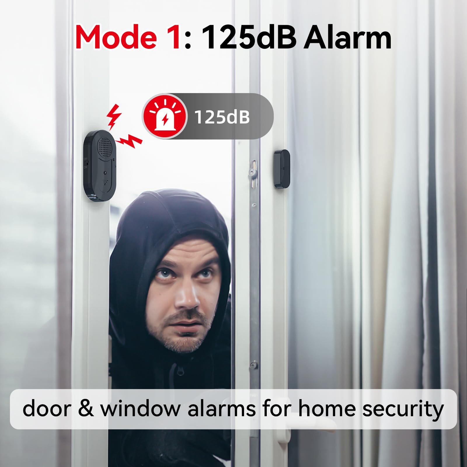 Sanjie Türalarme beim Öffnen, Türfensteralarm-Sensoren für Kindersicherheit/Haussicherheit/Pool/Garage/Demenz/Kleinkind/Reisesicherheit, einfach zu installieren, Lautstärkeregler/lauter Alarm, lange