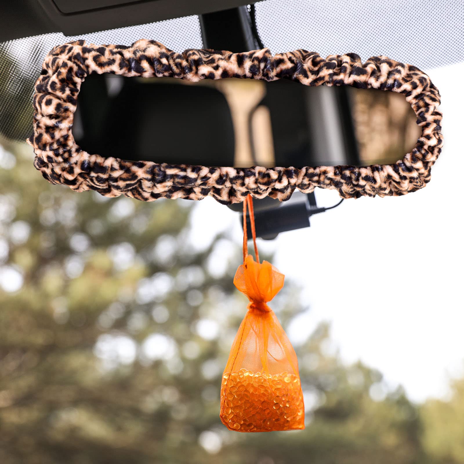 Set di 26 accessori per auto con stampa leopardata, set completo di coprisedili leopardati, coprivolante leopardato, copertura per specchi con stampa ghepardo accessori per auto per camion