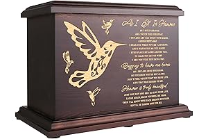 Memorial Urn, Cremation Urn for Human Ashes - Classic Wooden Urns Available...