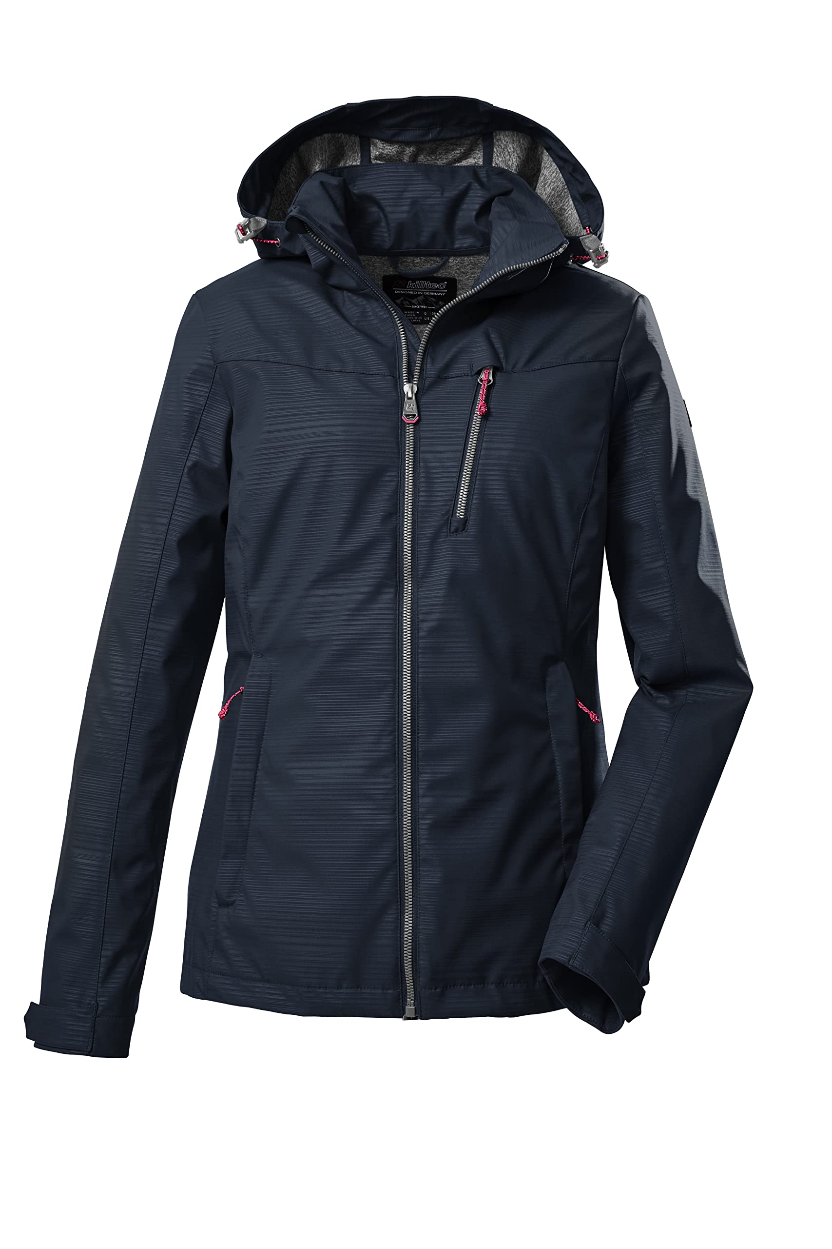 Killtec Damen Kos 91 Wmn Sftshll Jckt Softshelljacke/Outdoorjacke mit abzippbarer Kapuze