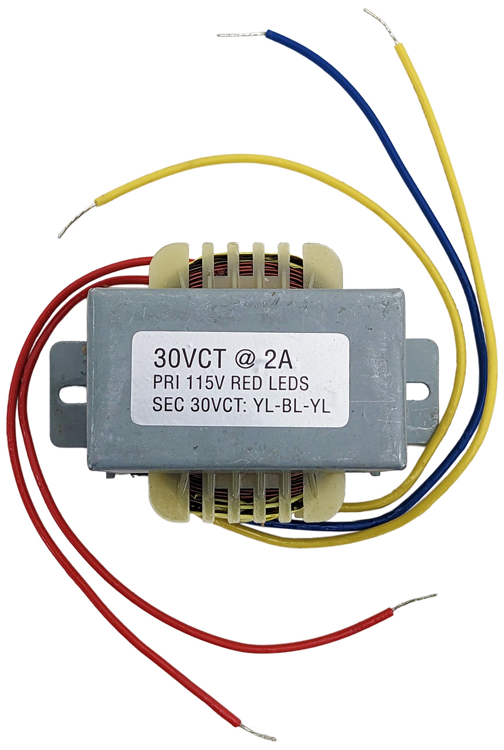 30VCT 2A Power Transformer with Wire Leads and Foot Mount - EX ELECTRONIX EXPRESS (1 Pack)