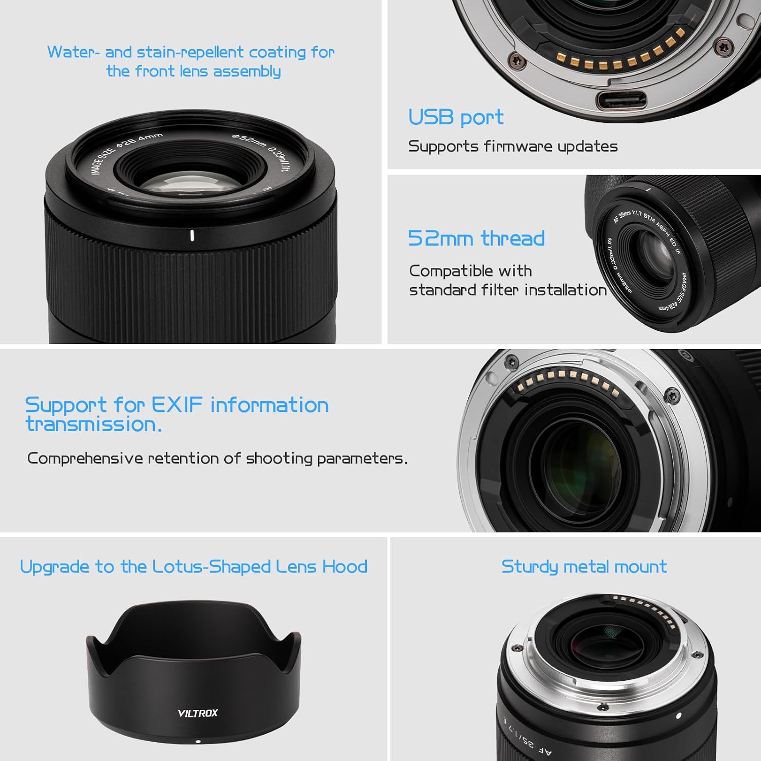 VILTROX AF 35mm F1.7 Air E-Mount APS-C STM Lens,Large Aperture ＆ Lightweight Mirrorless Camera Lenses for Sony ZV-E10 II, A7Ⅴ, A6700, A6400 for Portrait & Street Photography