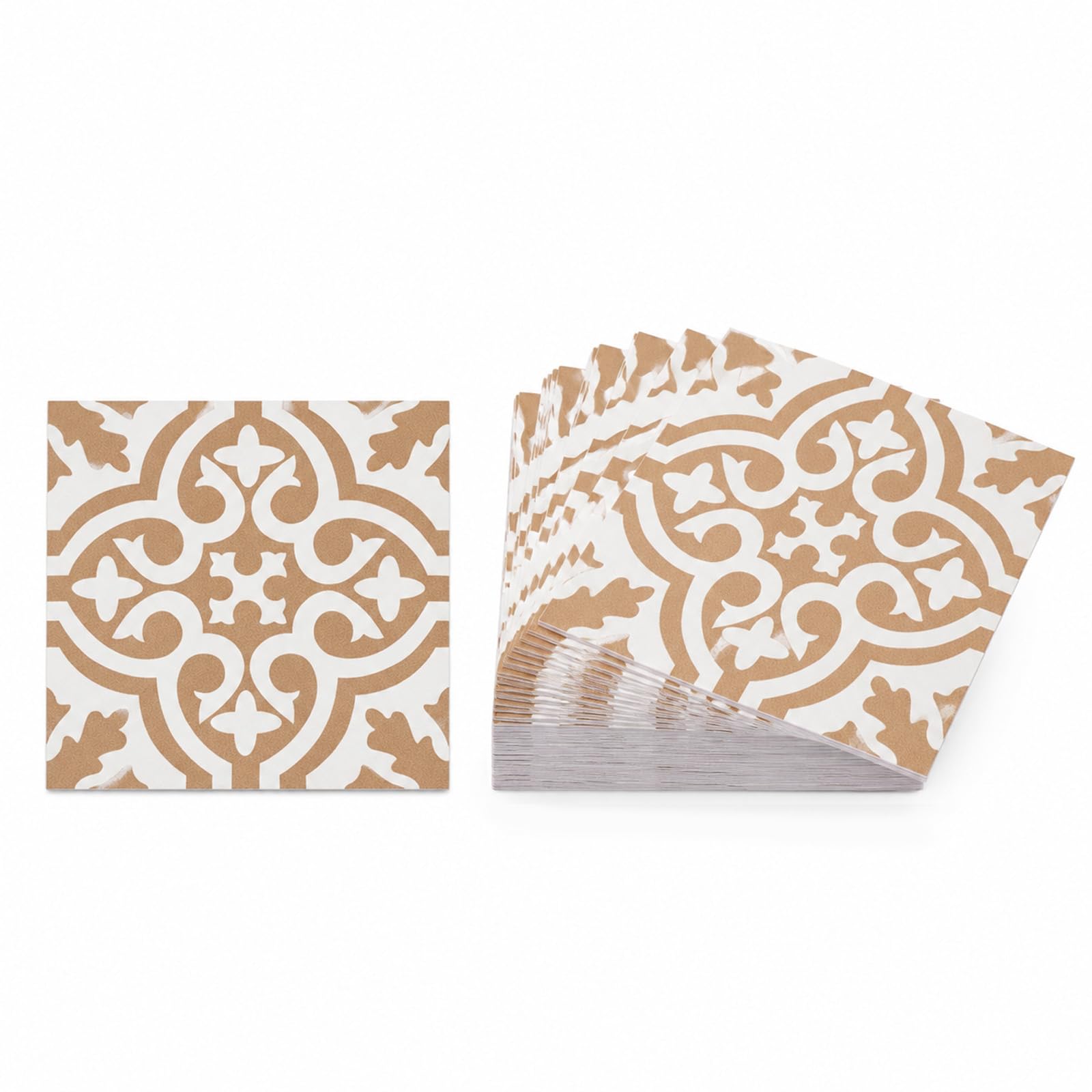 50Pcs Gold Moroccan Peel & Stick Tile Stickers Kitchen Tile Stickers