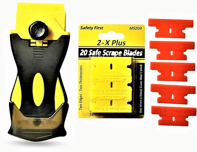 Heavy Duty Plastic Razor Blade Set with Scraper Tools