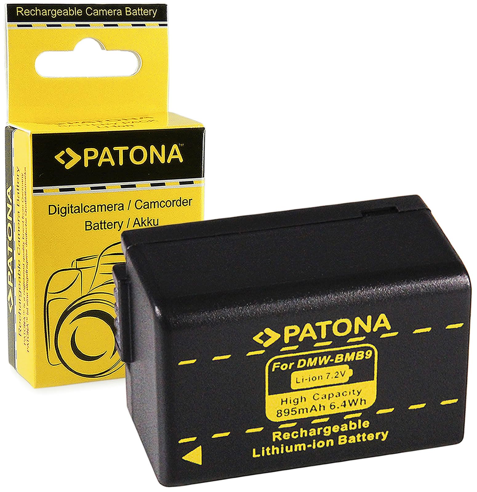 Bundlestar Chargeur de batterie 4 en 1 avec batterie de remplacement pour Panasonic DMW BMB9 E, Lumix DC FZ82, DMC, FZ72, FZ62, FZ45, FZ48, FZ100, FZ150 et Leica V-LUX 3
