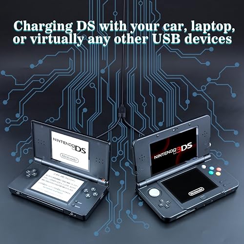 Miniatura 4 de Funturbo Cargador DS todo en 1, cable de carga USB 3DS DS Lite para Nintendo 3DS3DS XL2DS2DS XLDSiDSi XLDS Lite (paquete de 2)