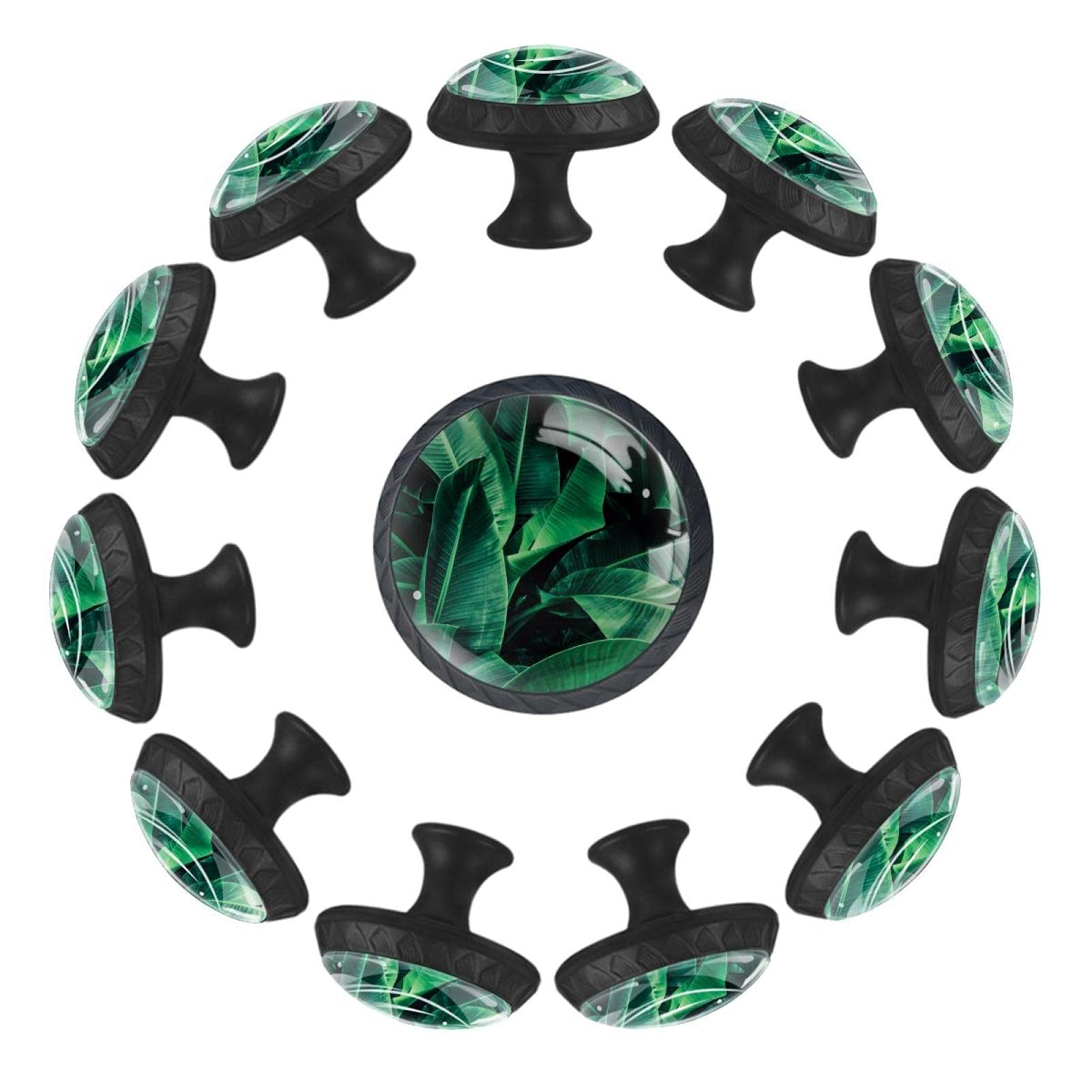 Boutons de tiroir ronds motif végétal 35 mm poignées de meuble pour chambre bébé et commode