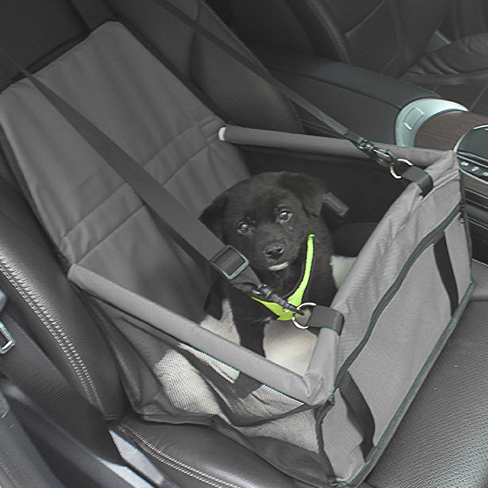 Siège Auto pour Chien pour Petits Chiens, siège Auto pour Animaux de Compagnie, lit de Voyage avec Ceinture réglable, revêtement imperméable, siège de sécurité antidérapant