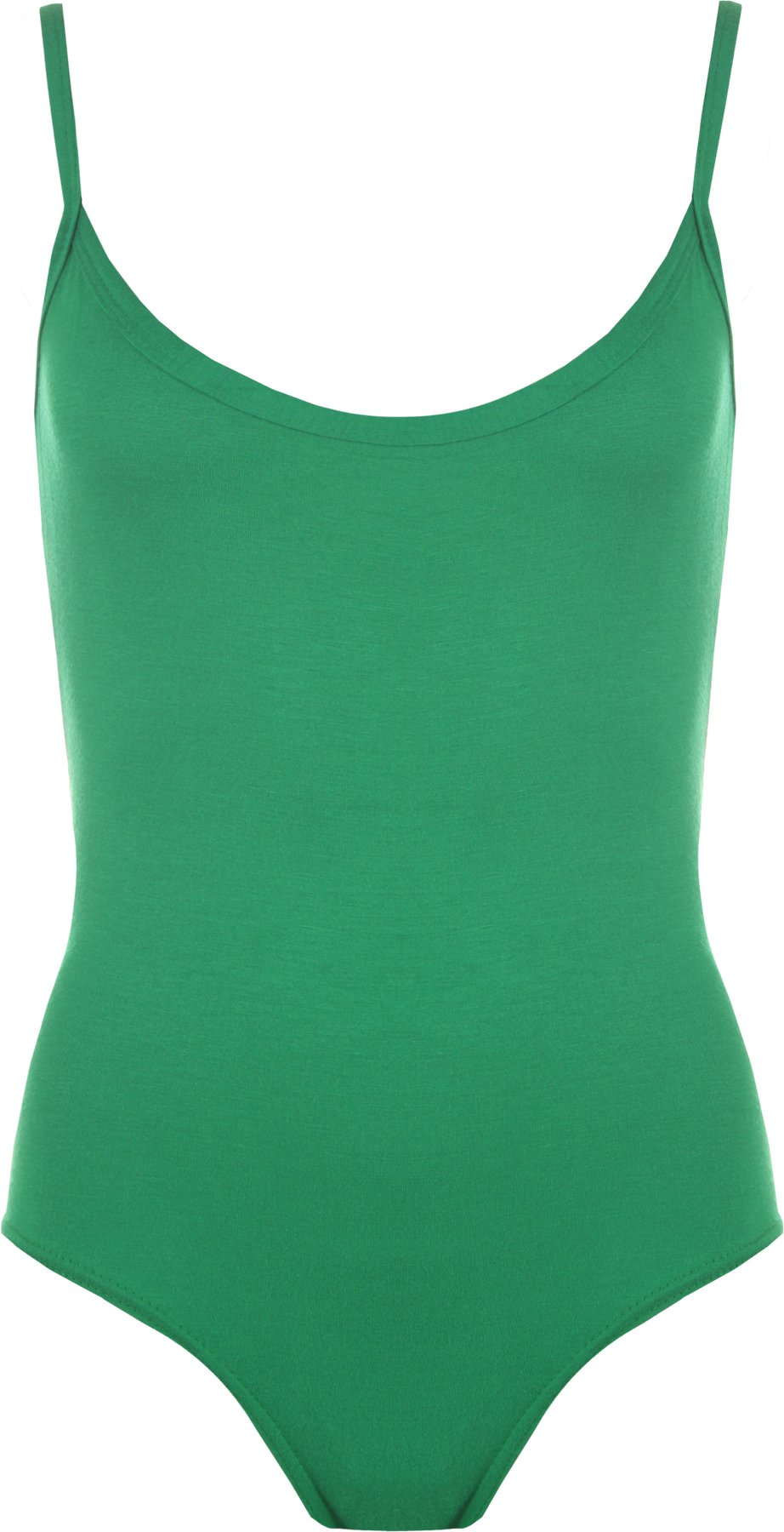 Wearall Women's Jade Strappy Sleeveless Camisole Vest Bodysuit Leotard Top - 12-14