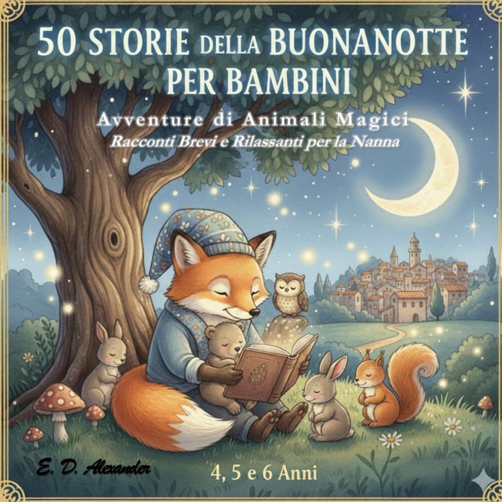 50 Storie della Buonanotte per Bambini: Avventure di Animali Magici: Racconti Brevi e Rilassanti per la Nanna (4, 5 e 6 Anni)