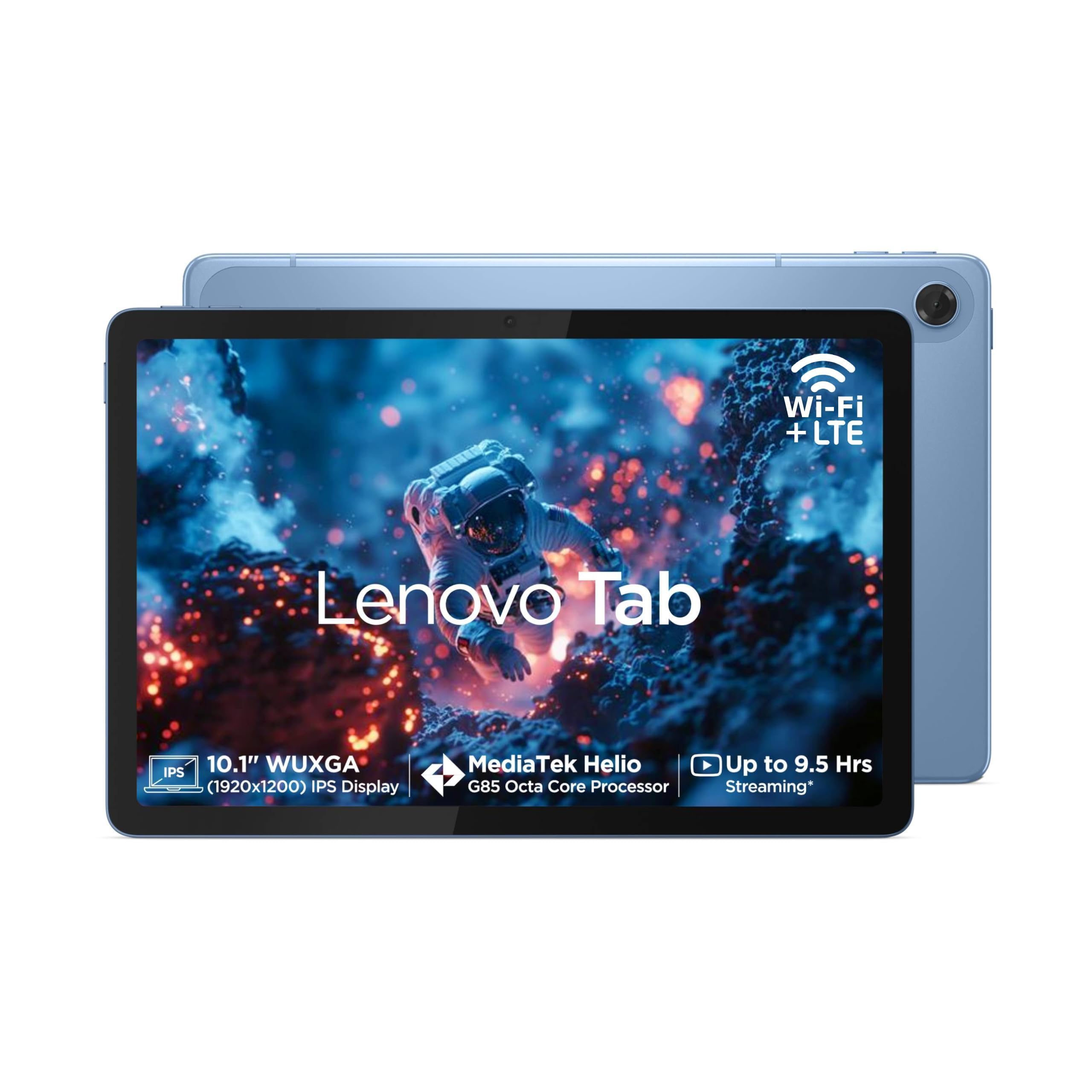 Lenovo Tab (Smartchoice)| 10.1" Display| 4G (LTE) + Wi-Fi (Calling)| 4 GB RAM + 64 GB ROM (Expandable up to 1 TB)| Metal Body| Dual Speakers with Dolby Atmos| Android 14| Color: Polar Blue — Amazon image 14