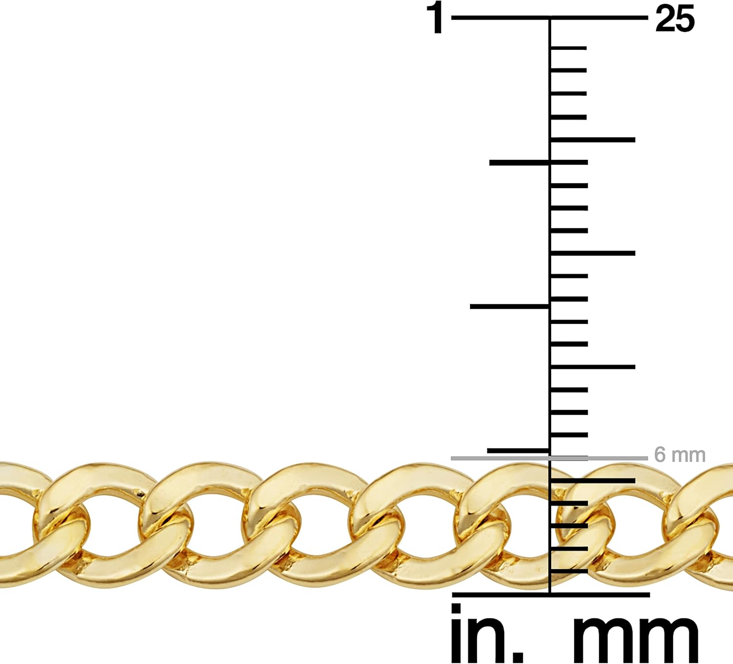 Kooljewelry Unisex Adult Miami Cuban Curb Chain - 14k Gold Filled Chain Necklace