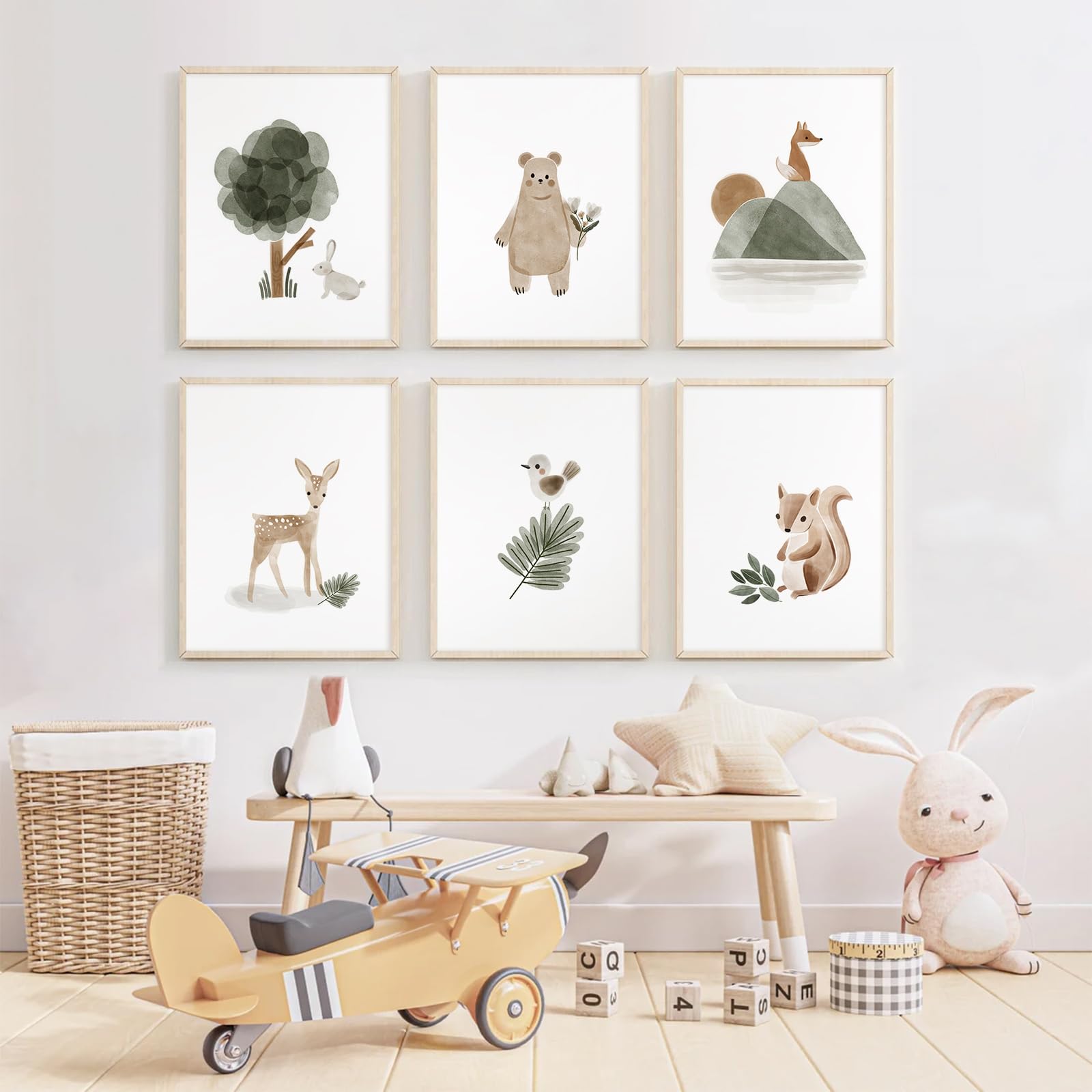 Woodland Animals Nursery Wall Art