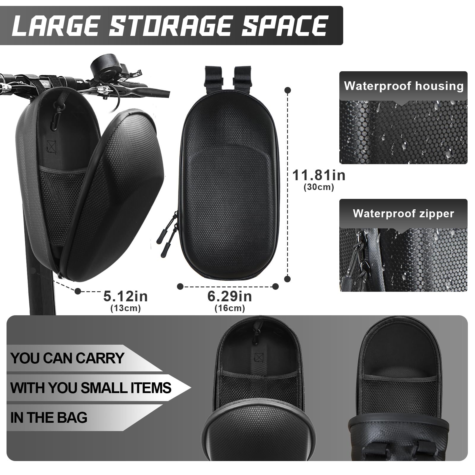 E Scooter Aufbewahrungstasche wasserdichte Tasche für Elektro-Roller Eva-Hartschalenmaterial, Wasserdicht, Langlebig