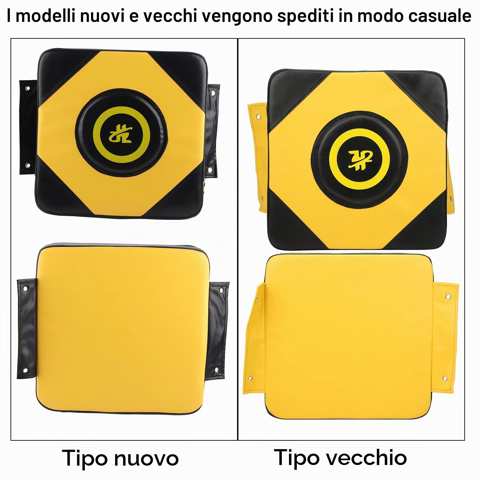 Wall Punch Boxing Bag PU Focus Target Wall Fighting Pad Training Bag Attrezzatura da Allenamento per Sanda Taekowndo(Nero e Giallo)