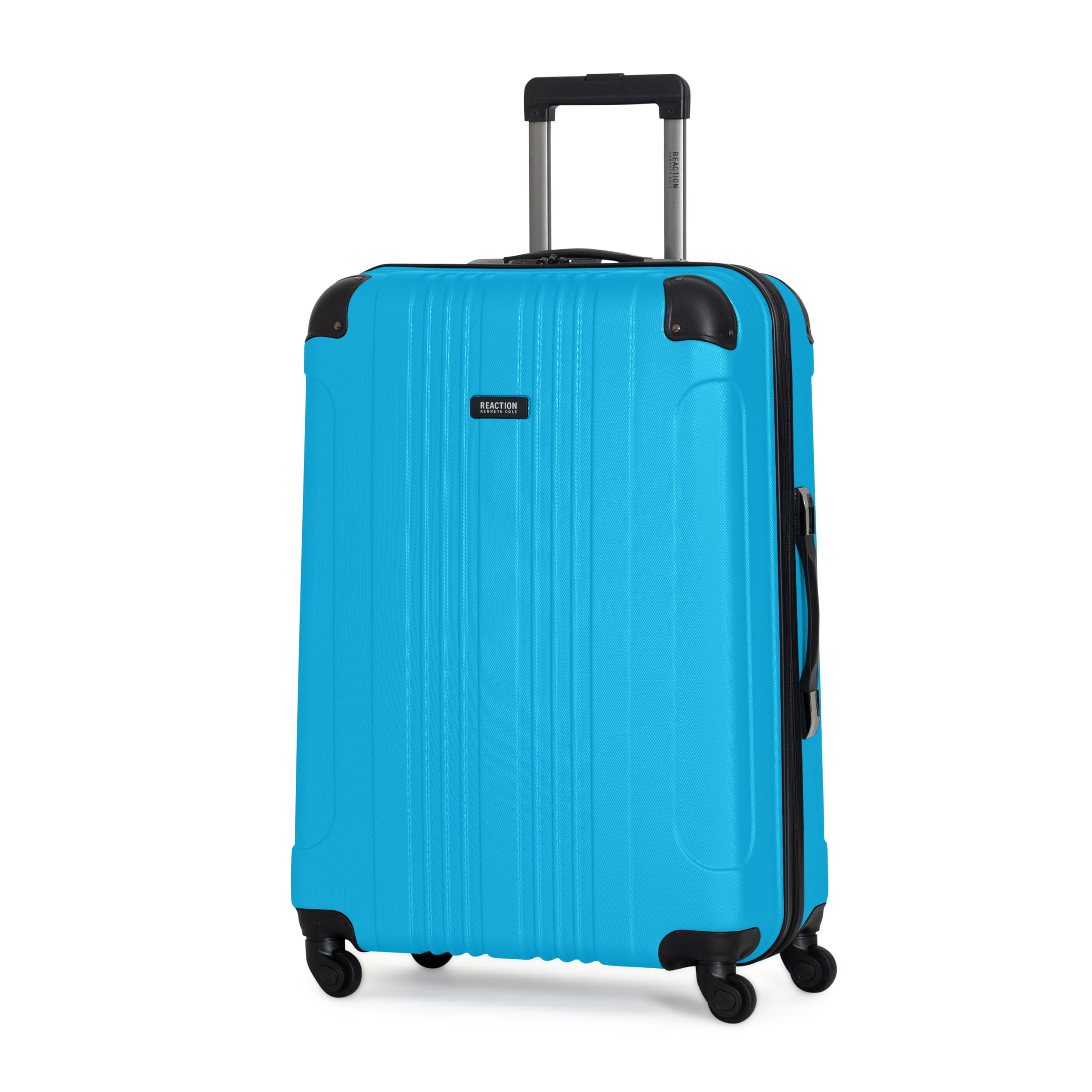 Kenneth Cole REACTION Out of Bounds Lightweight Hardshell 4-Wheel Spinner Luggage, Teal, 28-Inch Checked