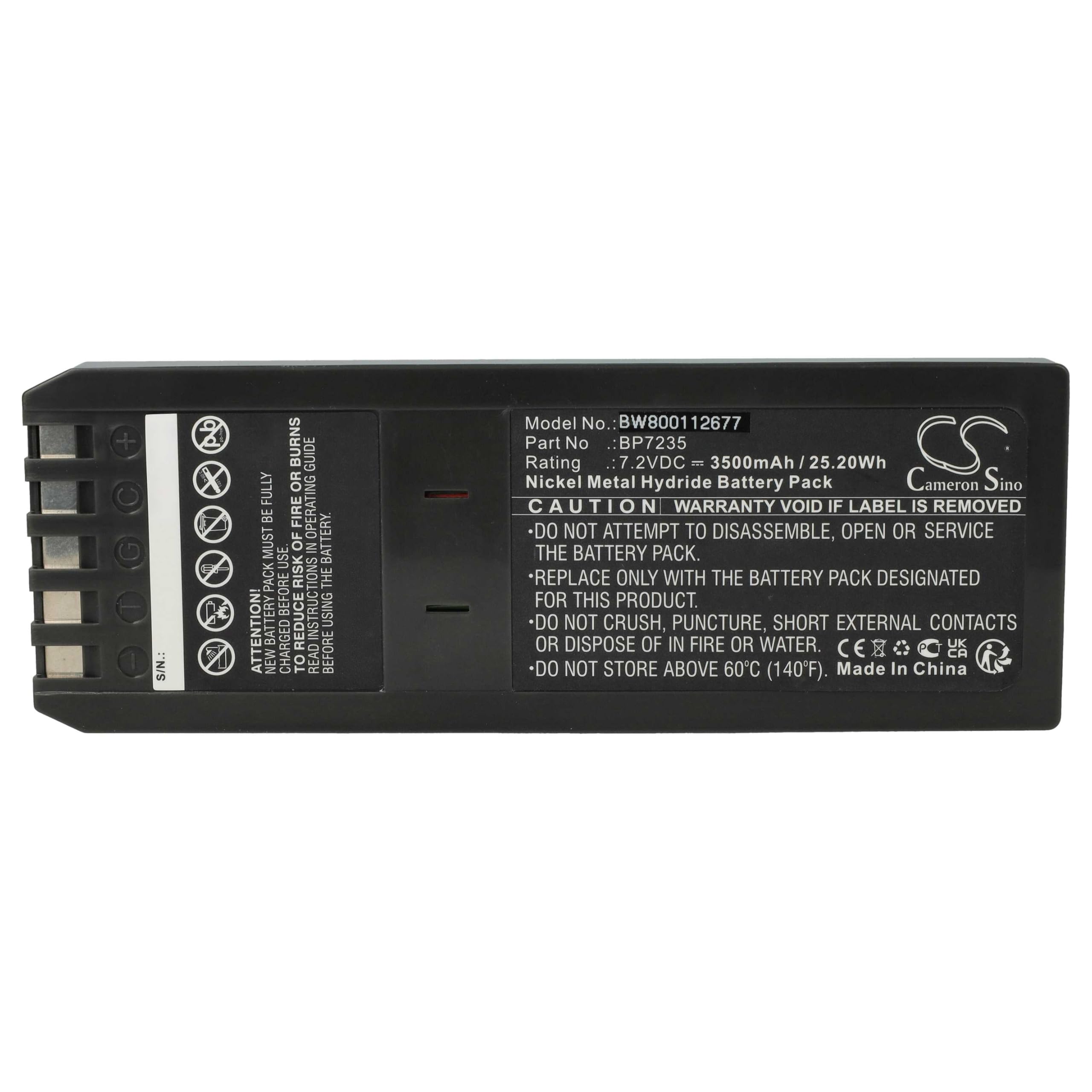 vhbw batteria sostituisce Fluke BP7235, 668225, 116-066 per dispositivo di misurazione (3500mAh, 7,2V, NiMH)