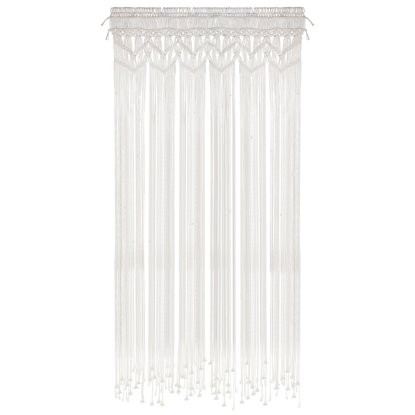 Lalago lalago Tapiz de pared de macramé, tejido bohemio, cortina para puerta, decoración de pared bohemia para decoración de fondo de habitación (90 x 180 cm)