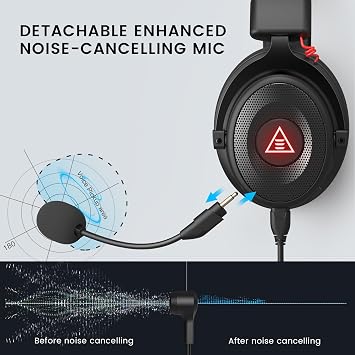 EKSA E900Pro USB Gaming Headphones for PS5, PS4, Xbox, Computer(Black)