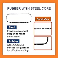 Vista 4 de BTS-4026684 Junta de cárter de aceite, compatible con motor Cummins ISX15, repuesto del mercado de accesorios para OEM 4026684, Junta de Cárter