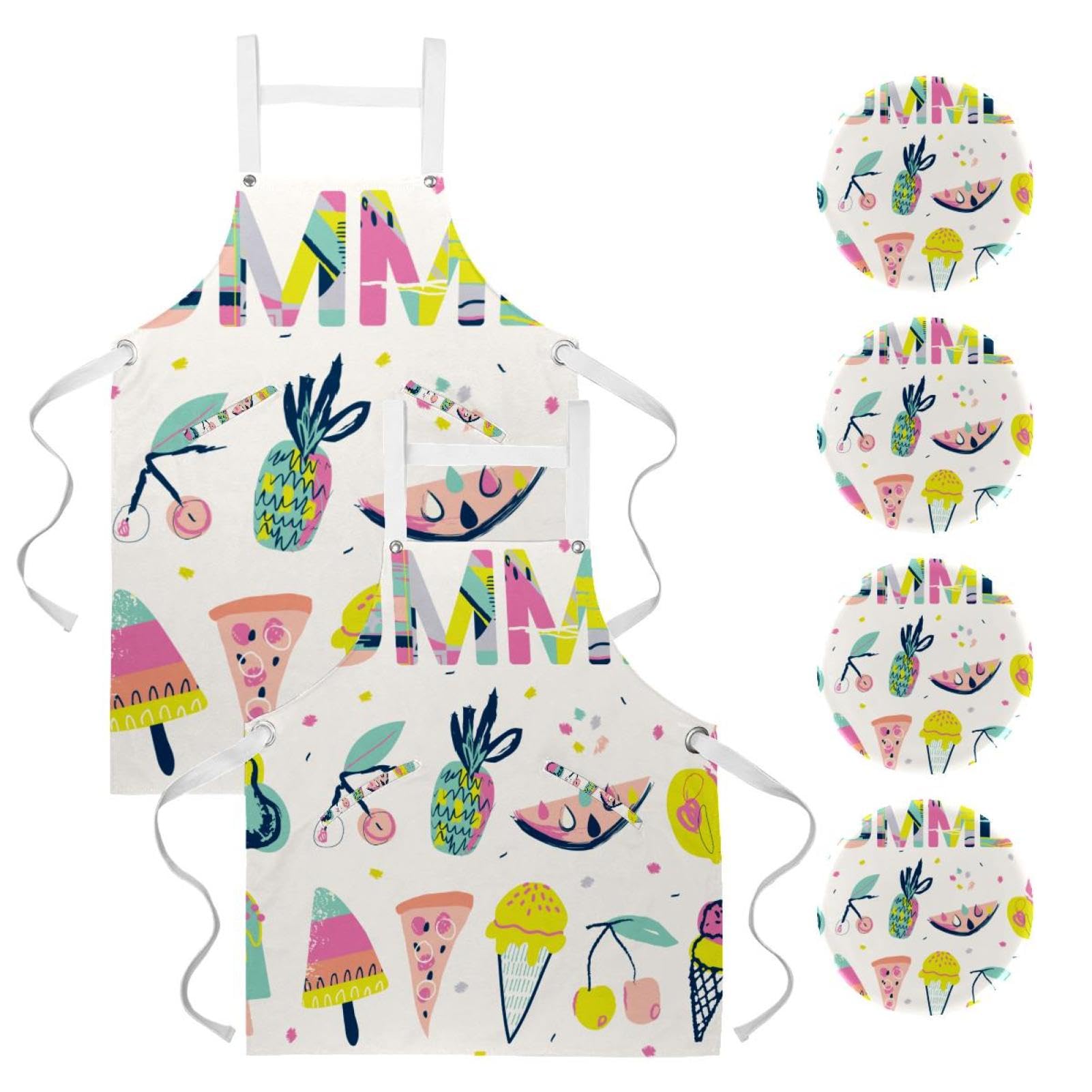 Tablier de serveuse avec 4 broches pour restaurant et bistrot - 7