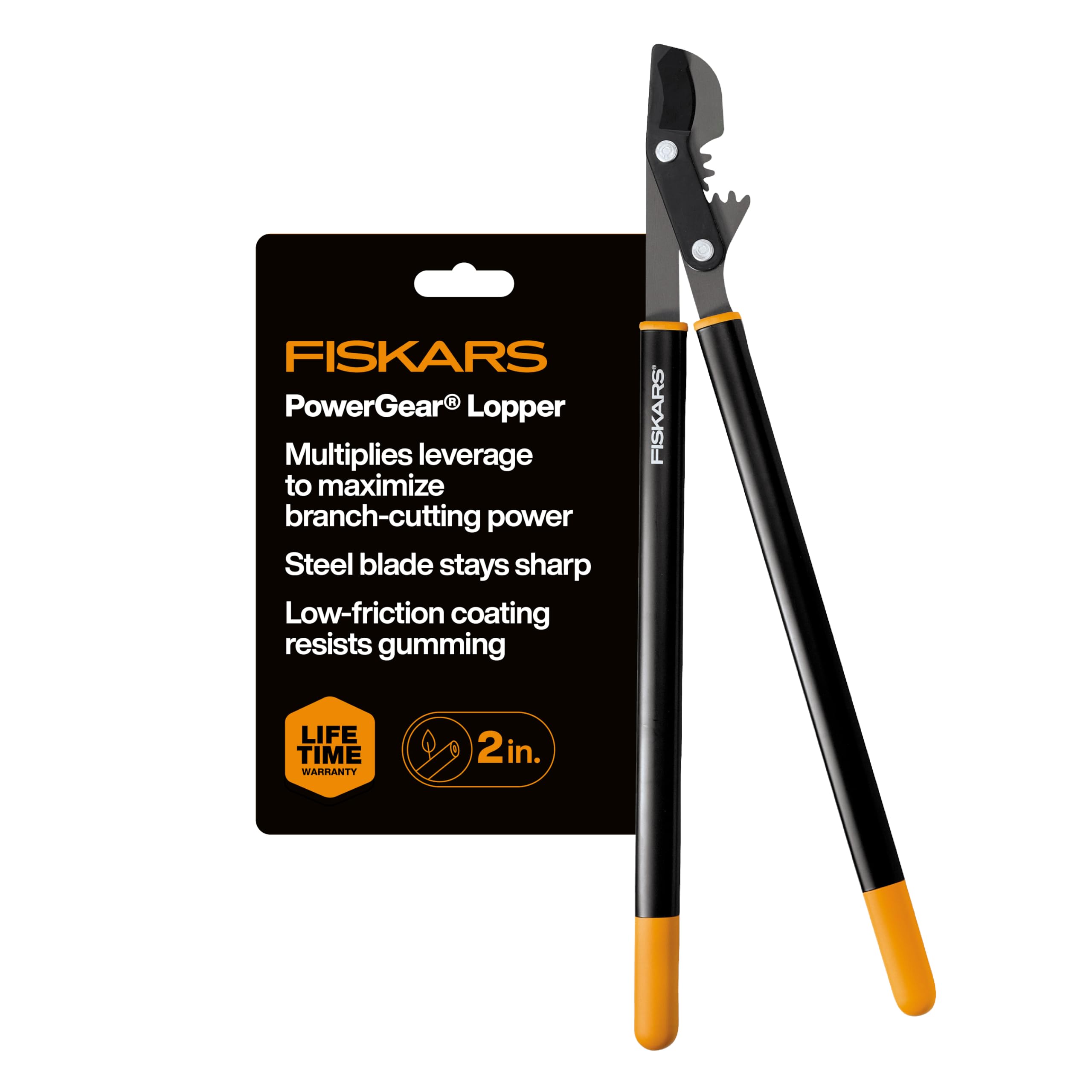 Fiskars 32” PowerGear Garden Bypass Loppers, Tree Trimmer, 2