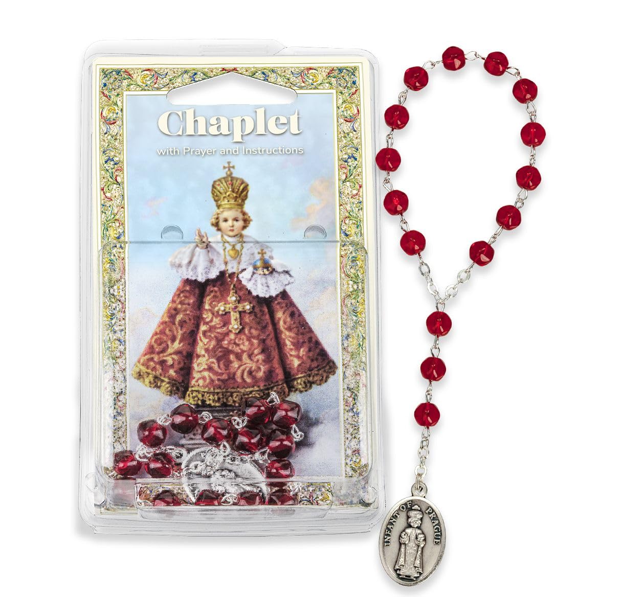 Infant of Prague Chaplet-Ruby