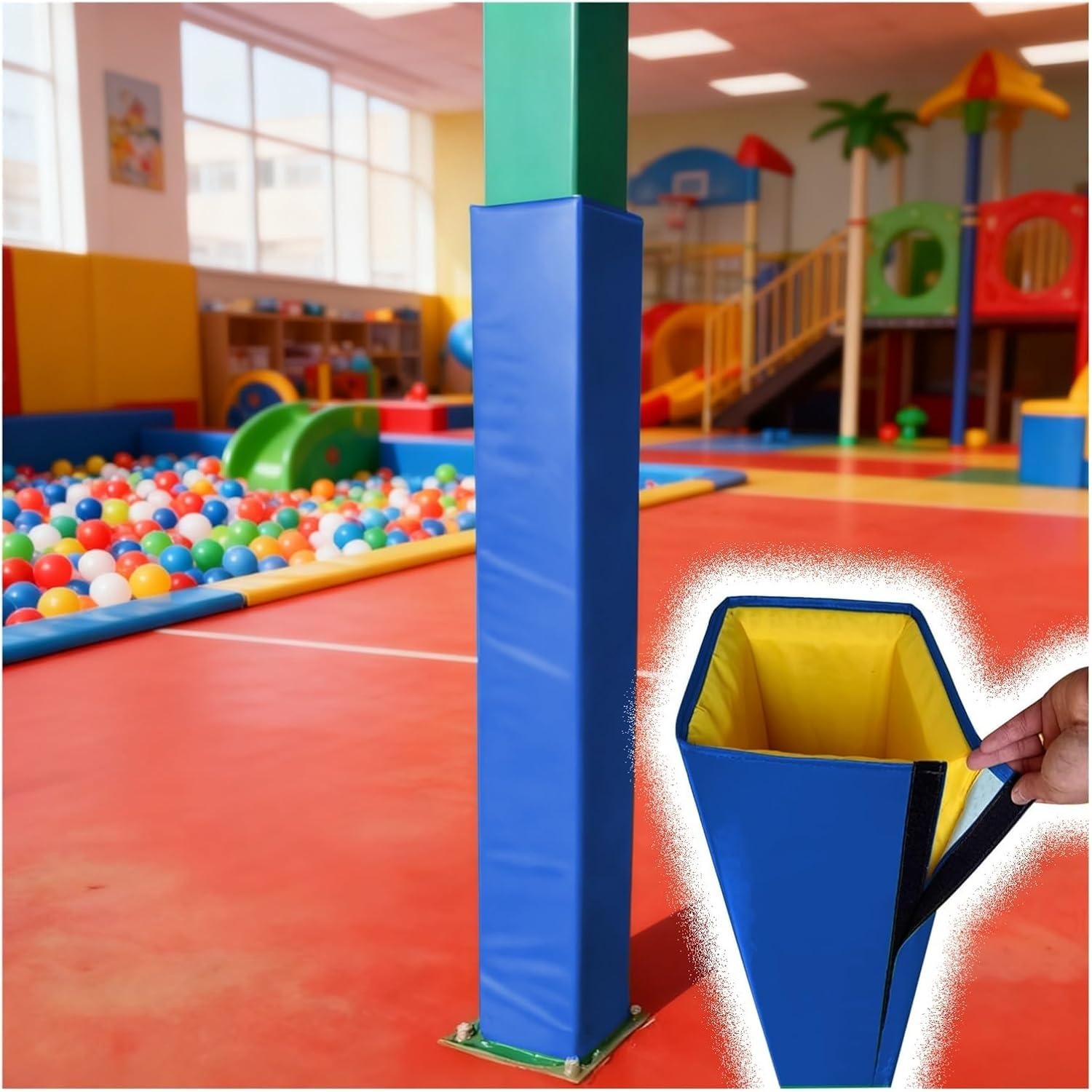 Pole Padding Wrap, Foam Column Cover for Playground, Reusable All Weather Protection for Metal Tubes