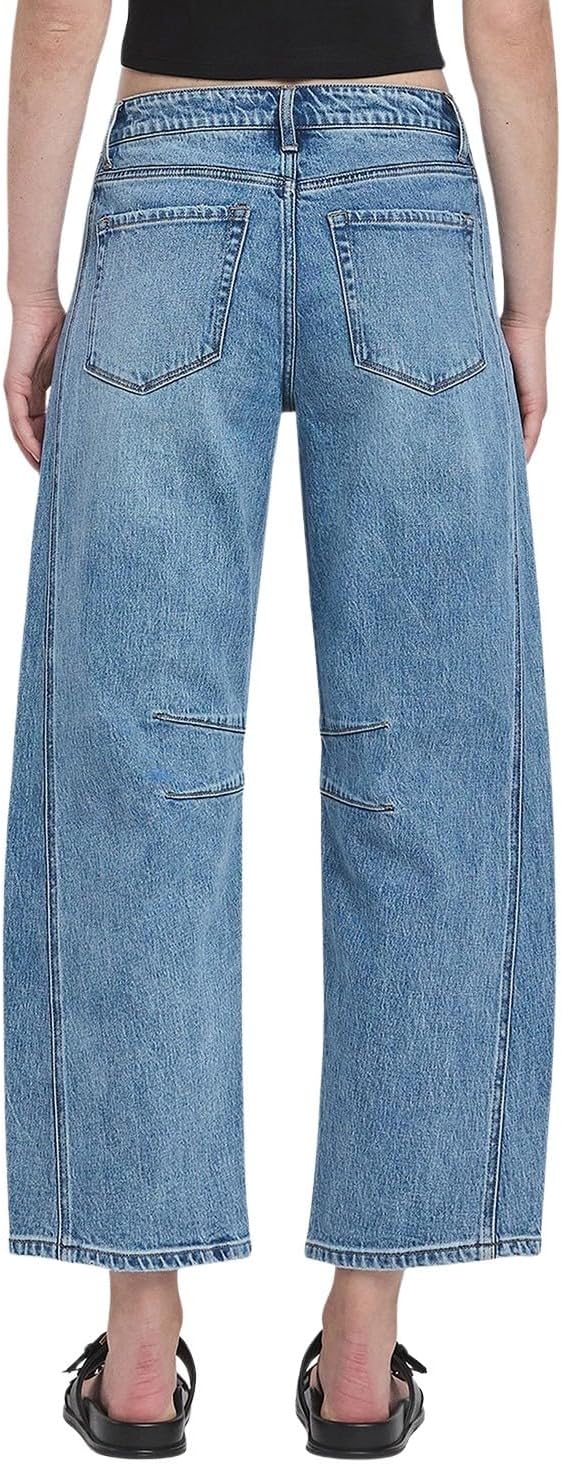 VERVET Women's Kate High Rise Barrel Leg Jeans - Image 2