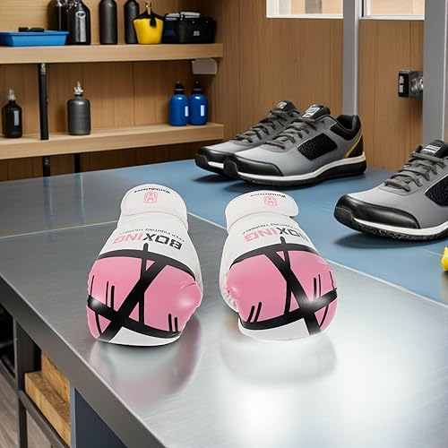 Miniatura 6 de POPETPOP Kickboxing Gloves for Boys Youth Sparring Punching Mitts with High-Density Foam Protection Breathable Taekwondo Training Gear for Beginners