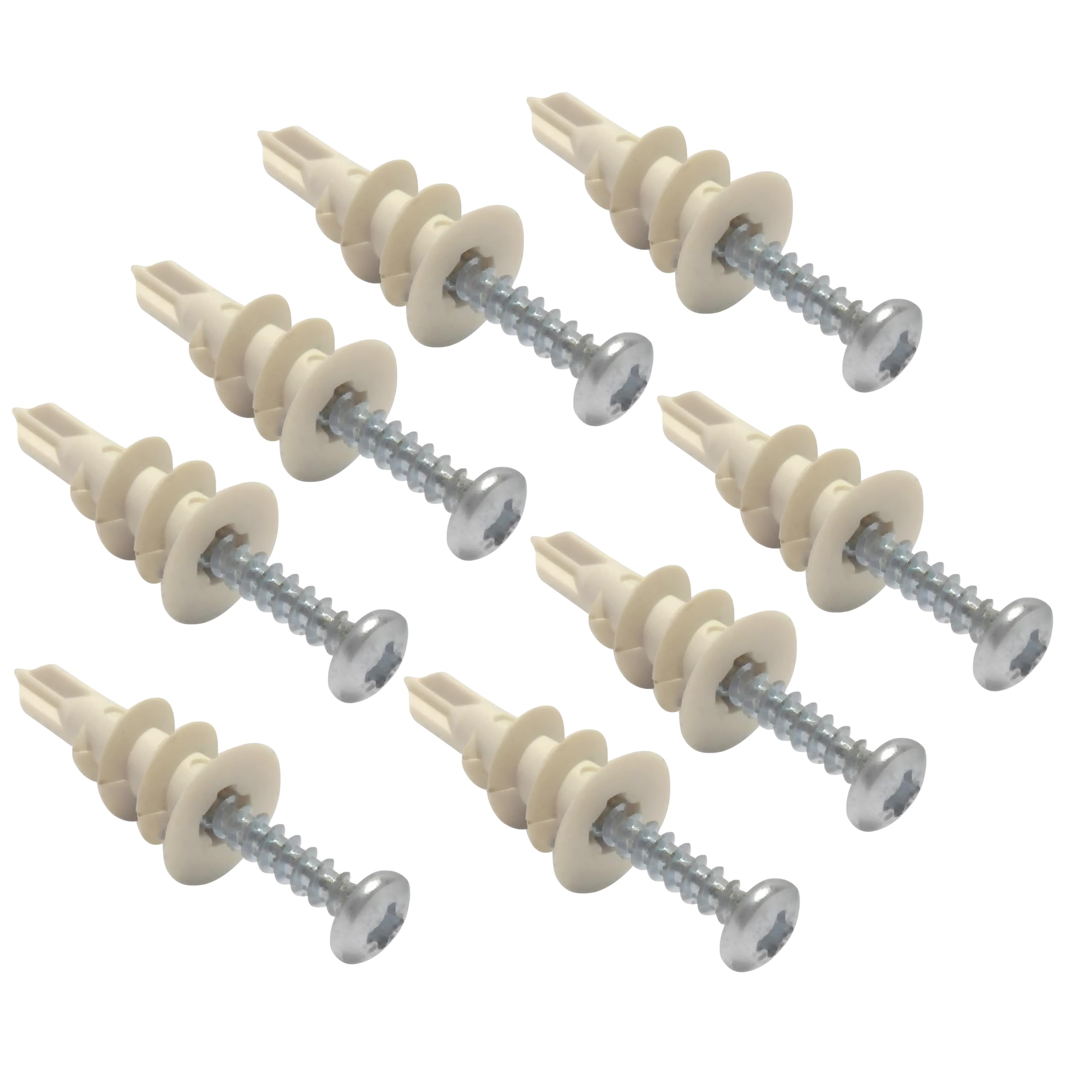 TERF® Nylon Self Drilling Plasterboard Fixing Plug 32mm Nylon Anchor Hollow Wall Cavity Wall Drywall Anchor with Screw for Light Wall Hanging Stuff