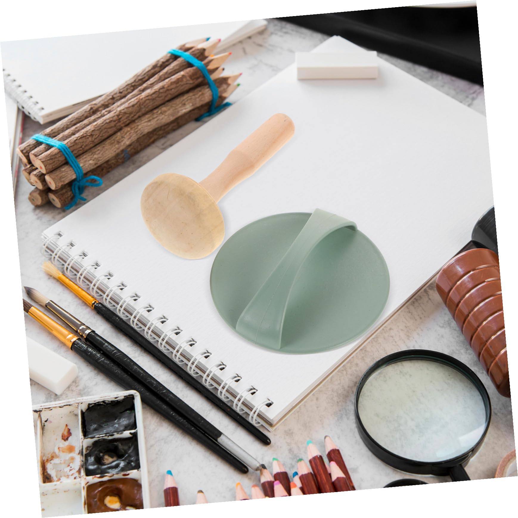 Baluue Set Strumenti la Stampa Artistica Inchiostro, Coltelli da Intaglio e Lastre da Stampa in Legno e Plastica, Accessori per Progetti di Scrapbooking e Protezione Tavolo,