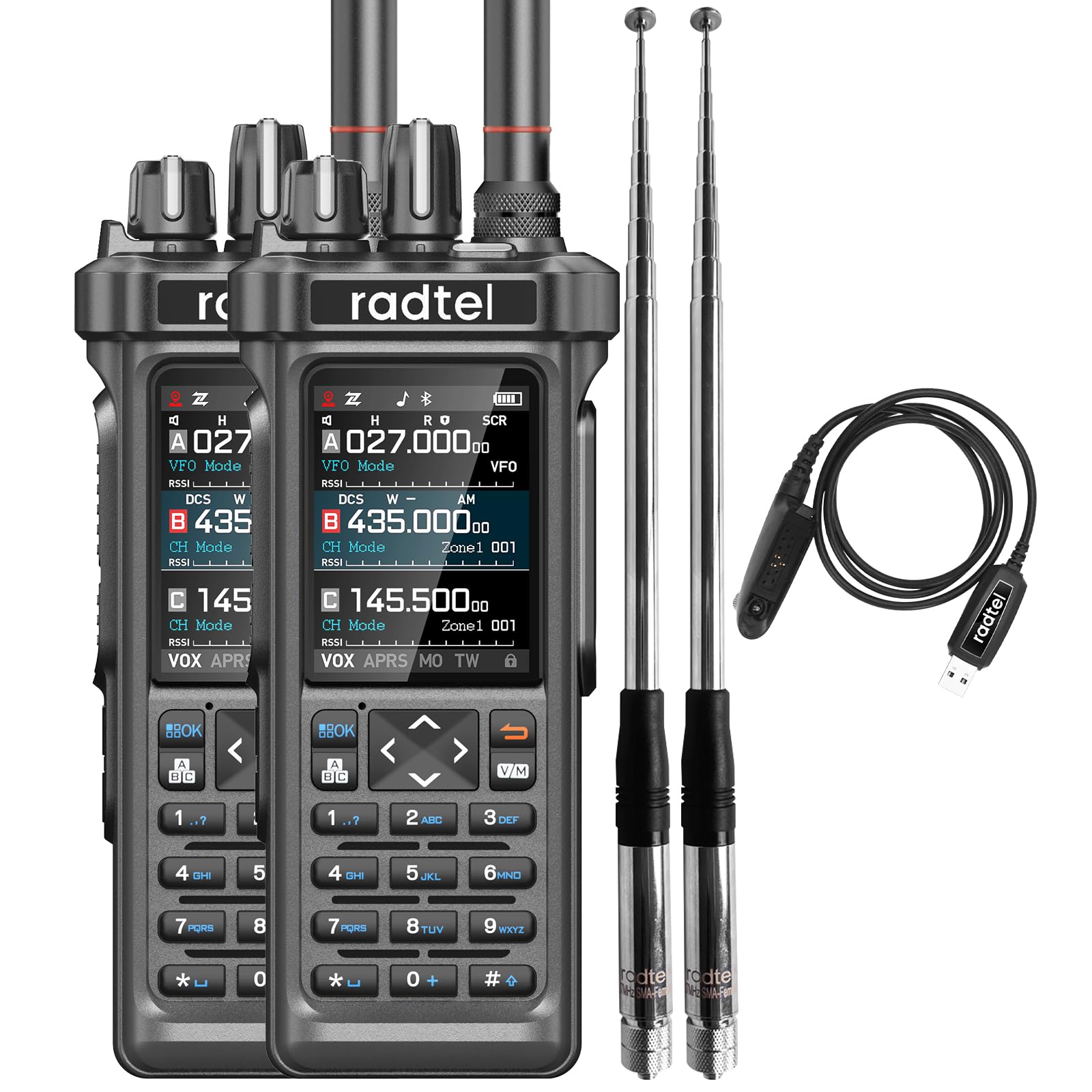 Radtel RT-950 PRO Radio Amatoriale 10W | GPS/APRS, Bluetooth, Multibanda AM/FM/CB/SW/MW/LW, NOAA, Analizzatore Di Spettro