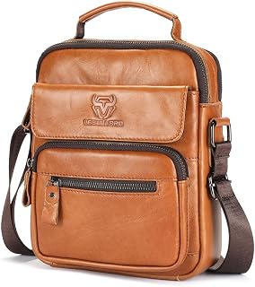 Mens Shoulder Bag Leather Crossbody Bags Leather Sling Bag Messenger Bags