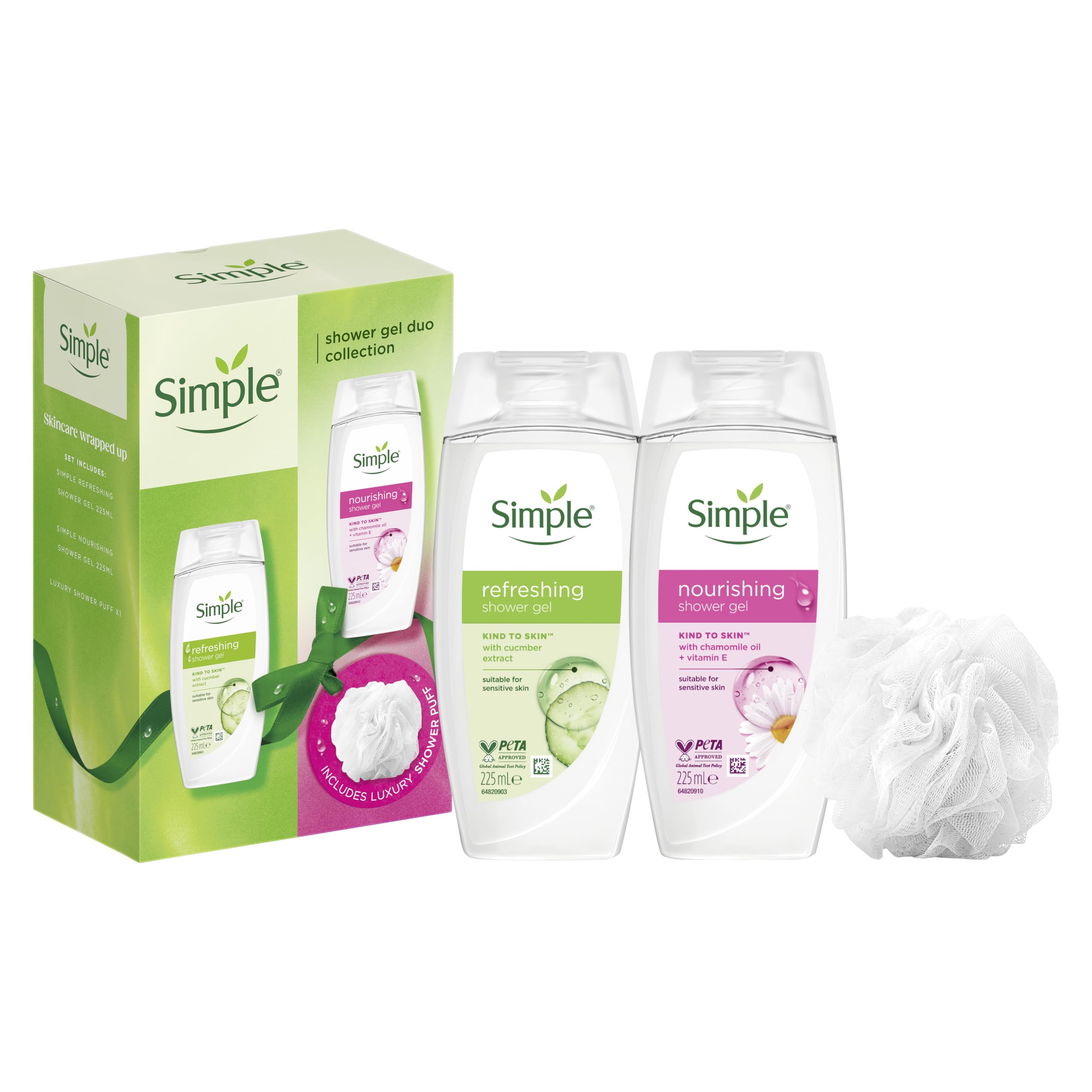 Simple Shower Gel Duo Collection Gift Set 2 piece